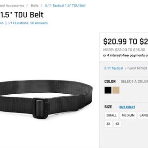 NEW Tactical Belt - Black XL from Galls.com